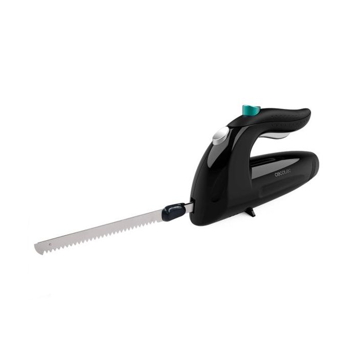 Cecotec Cut-Eat 1800 Black Cuchillo Electrico - 150W - Silencioso - Ergonomico - 3 Cuchillas de Acero Inoxidable - Apto para Lavavajillas - Interruptor de Seguridad - Caja de Almacenaje - Color Negro