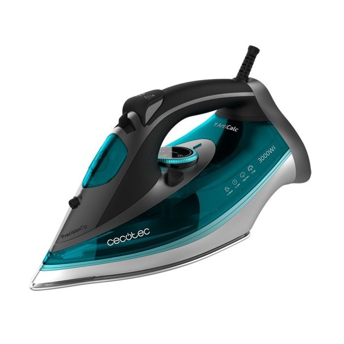 Cecotec Fast and Furious 5040 Absolute Plancha de Ropa - 3000W - Vapor Continuo 65g/min - Golpe de Vapor 230g/min - Suela Antiadherente - Modo Ahorro Energia - Autoapagado - Antigoteo - Color Negro y Azul