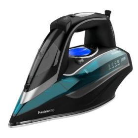 Cecotec Fast and Furious 6060 Ultra Plancha de Ropa - 3100W - Suela Anodizada Ultradeslizante - Bomba de Agua Automatica - Pantalla LCD - Sensor Tactil para Vapor - Autoapagado - Color Negro y Verde