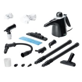 Cecotec HydroSteam 1040 Active and Soap Limpiador a Vapor - 1100W - 40g/min de Vapor - Presion 3.5bar - Deposito de 450ml - Incluye Accesorios - Radio hasta 3m - Color Negro y Gris