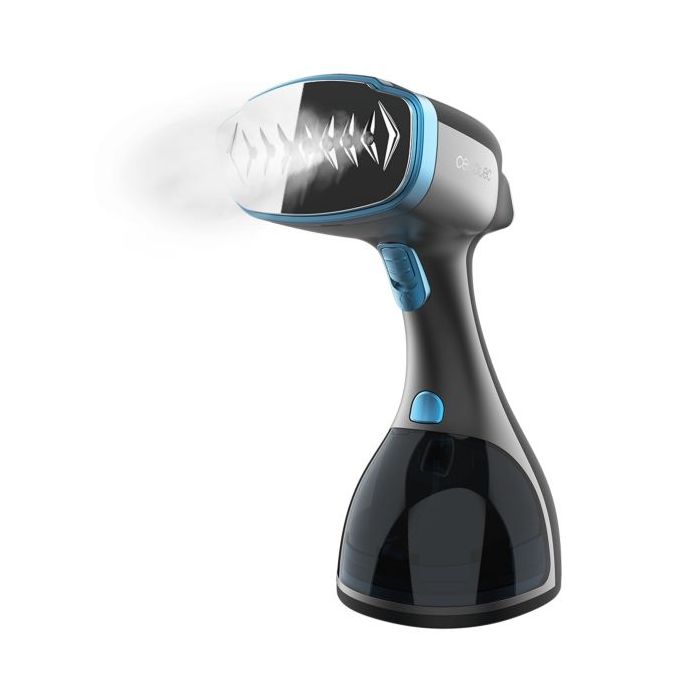 Cecotec IronHero 1800 Ultimate Plancha de Vapor Vertical - 1800W - Suela Ceramica - Pantalla Tactil LED - 2 Niveles de Vapor - Sistema Autoapagado - Cepillo - Color Negro y Azul