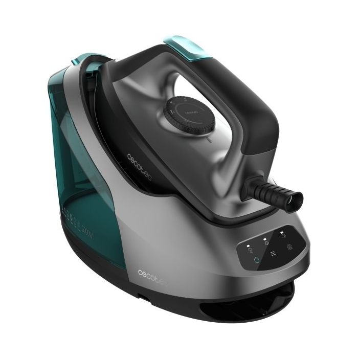 Cecotec IronHero 3000 Station Centro de Planchado - 3000W - 7bar - Suela Ceramica - Golpe de Vapor 400g/min - Vapor Continuo 140g/min - Autoapagado - Sistema Antical - Autolimpieza - Color Negro y Gris