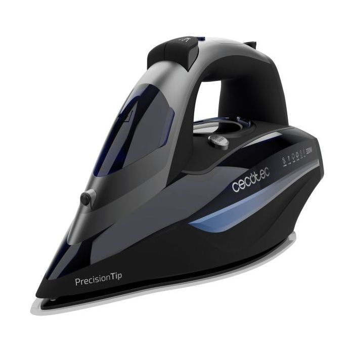 Cecotec IronHero 3200 i-Pump Smart Anodized Plancha de Ropa - 3200W - Bomba Automatica - Vapor Continuo 75g/min - Golpe de Vapor 285g/min - Suela Ultradeslizante - LCD - Antical - Color Negro y Azul