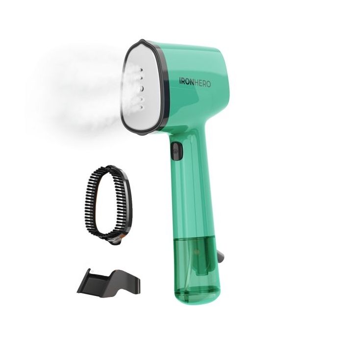 Cecotec IronHero V-1500 Essential Plancha de Vapor Vertical - 1500W - Vapor Continuo 25g/min - 2 Modos - Suela Ceramica - Sistema Autoapagado - Cepillo Quitapelusas - Color Verde