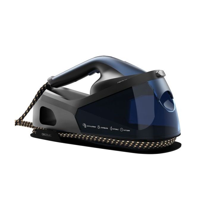Cecotec IronHero V-2400 Station Centro de Planchado - 2400W - Vapor Continuo 180g/min - Golpe de Vapor 370g/min - Suela Ceramica - Sistema Antical - Pantalla LED - Autoapagado - Color Negro y Gris