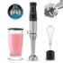 Cecotec Katana 12 Cream B Batidora de Mano - Potencia 1200W - Movimiento Oscilante - Velocidad Ajustable - Incluye Accesorios - Cuchillas Recubiertas de Titanio - Modo Turbo - Color Negro y Plateado