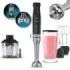 Cecotec Katana 15 TotalDestroy Smash Batidora de Mano - 1500W - Cuchillas de Titanio - Funcion Oscilante - 21 Velocidades - Campana Antisalpicaduras - Set de Accesorios Completo - Turbo - Color Negro