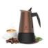 Cecotec Piccolina 200 Cafetera Italiana para 2 Tazas - Acero Inoxidable - Apta para Placas Electricas, Vitroceramicas y Gas - Valvula de Seguridad - Mango Ergonomico - Color Cobre