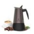 Cecotec Piccolina 900 Cafetera Italiana para 9 Tazas - Acero Inoxidable - Apta para Gas, Electrica y Vitro - Junta de Silicona - Mango Ergonomico - Valvula de Seguridad - Color Bronce