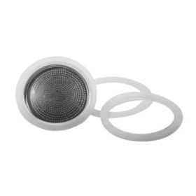Cecotec Piccolina Filtro para Cafetera Italiana de 9 Tazas - Incluye 3 Juntas - Aluminio Resistente de Alta Calidad - Facil de Instalar - Optimiza el Sabor Del Cafe