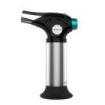 Cecotec Polka Flame-Cook 1000 Steel Soplete de Cocina - Alcanza 1300°C - Regulador de Llama - Bloqueo de Seguridad - Compacto - Recetario - Espatula y Pincel - Facil de Usar - Color Negro y Plata