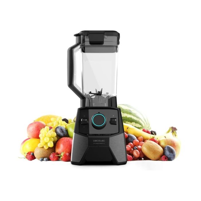Cecotec Power Black Titanium 2000 Pro Batidora de Vaso - Potencia de 2000W - Cuchilla de Titanio con 8 Hojas - Tecnologia Ultramove - Programas Predefinidos - Jarra de 2L - Libre de BPA - Color Negro
