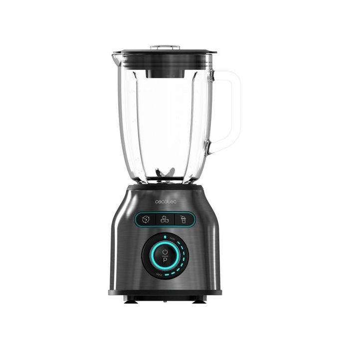 Cecotec Power Black Titanium 2200MAX Smooth Batidora de Vaso - 2200W - Capacidad 1.75L - Cuchillas de Titanio - Turbo - Funcion de Smoothie - Autolimpieza - Color Negro