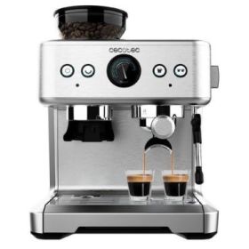 Cecotec Power Espresso 20 Barista Maestro Cafetera Expresso - 2250W - Capacidad 250g - Presion 20Bar - Molinillo Integrado - Manometro - Espumador - Color Acero Inoxidable