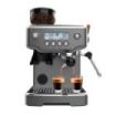 Cecotec Power Espresso 20 Barista Steel and Grind Cafetera Expresso - 2200W - Presion 20Bar - Deposito de 2.1L - Incluye Accesorios - Thermoblock - Vaporizador - Control Pid - Color Acero