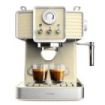 Cecotec Power Espresso 20 Tradizionale Light Yellow Cafetera Expresso - 1350W - 20Bar - Manometro - Vaporizador Orientable - Deposito 1.5L Extraible - Acero Inoxidable - Color Amarillo Pastel