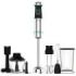 Cecotec Power TitanBlack 1200 XL PerfectCreamandCrush Batidora de Mano - 1200W - Cuchillas de Titanio - Campana Antisalpicaduras - Turbo - Vaso 800ml - Picadora de 600ml - 6.8x6.8x48cm - Color Negro
