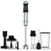 Cecotec Power TitanBlack 1200 XL PerfectCreamandCrush Batidora de Mano - 1200W - Cuchillas de Titanio - Campana Antisalpicaduras - Turbo - Vaso 800ml - Picadora de 600ml - 6.8x6.8x48cm - Color Negro