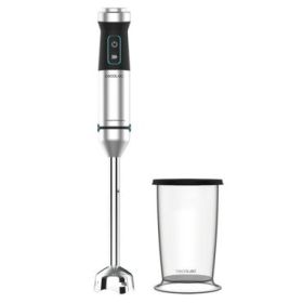 Cecotec Power TitanBlack 1500 XL Batidora de Mano - 1500W - 4 Cuchillas de Titanio en Cruz - Acople Rapido y Seguro - Velocidad Ajustable - Antisalpicaduras - Vaso Medidor 800ml - Turbo - Color Negro