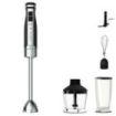 Cecotec PowerGear 1500 XL Pro Batidora de Mano - 1500W - Vaso de 0.8L - Picadora de 0.6L - Velocidad Ajustable - Incluye Accesorios - Cuchillas Recubiertas de Titanio - Modo Turbo - Color Acero