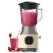 Cecotec RetroTwist Batidora de Vaso - Potencia de 800W - Jarra de 1L - Cuchillas de Titanio - Funcion Pulse - Motor de Cobre - Color Beige