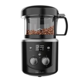 Cecotec Roaster Booster Tostadora de Cafe - Capacidad hasta 150g - Tostado Homogeneo - 1400W - Modo Automatico - Circulacion de Aire - Tiempo Ajustable - 8 Niveles - Alarma de Aviso - Color Negro