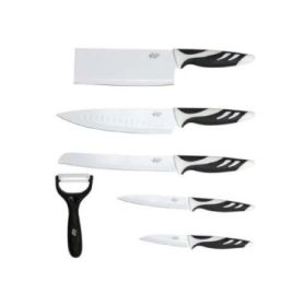 Cecotec Swiss Pack de 4 Cuchillos Profesionales - Hoja de 2mm de Grosor - Acero Inoxidable con Base de Carbono - Alta Resistencia y Dureza - Estilo Japones - Incluye Estuche - Color Negro