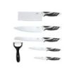 Cecotec Swiss Pack de 4 Cuchillos Profesionales - Hoja de 2mm de Grosor - Acero Inoxidable con Base de Carbono - Alta Resistencia y Dureza - Estilo Japones - Incluye Estuche - Color Negro