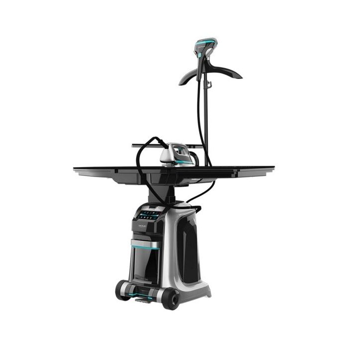Cecotec Total Iron 10100 Pro Centro de Planchado 4 en 1 - 2200W - Vapor 220g/min y 5bar - Programas para 5 Tejidos - Deposito 1.2L y 2.8L - Pantalla LED - 70x40x50cm - Color Negro y Gris