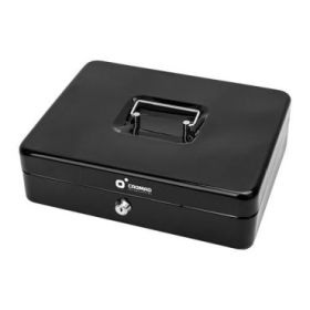 Cromad CR1226 Caja de Caudales Metalica - Cerradura de Llave - 5 Compartimentos - Asa de Transporte - 90x300x240mm