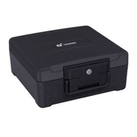 Cromad Firebox M1 Caja Fuerte - Resistente a Fuego y Agua - Cerradura de Llave - Diseño Robusto y Portatil - 170x390x365mm