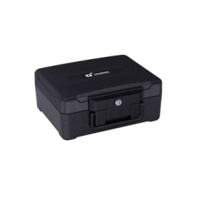 Cromad Firebox S1 Caja Fuerte - Resistente a Fuego y Agua - Cerradura de Llave - Diseño Robusto y Portatil - 155x365x285mm
