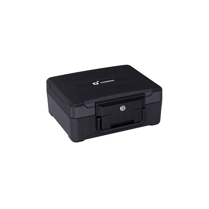 Cromad Firebox S1 Caja Fuerte - Resistente a Fuego y Agua - Cerradura de Llave - Diseño Robusto y Portatil - 155x365x285mm