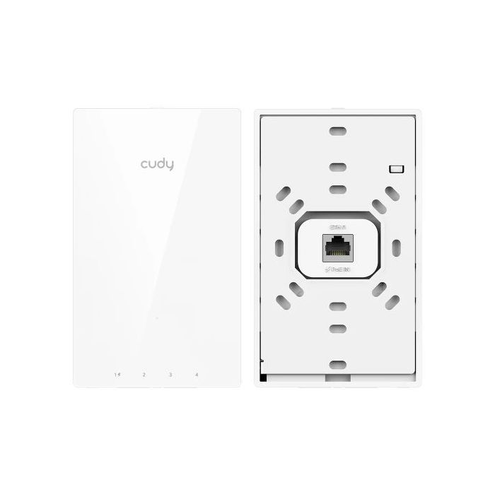 Cudy AC1200 Punto de Acceso para Pared - Doble Banda hasta 1167Mbps - WiFi 5 - Cobertura 60m2 - Soporta hasta 40 Dispositivos - PoE Pasivo - Autoreinicio - GbE Blindado - Color Blanco