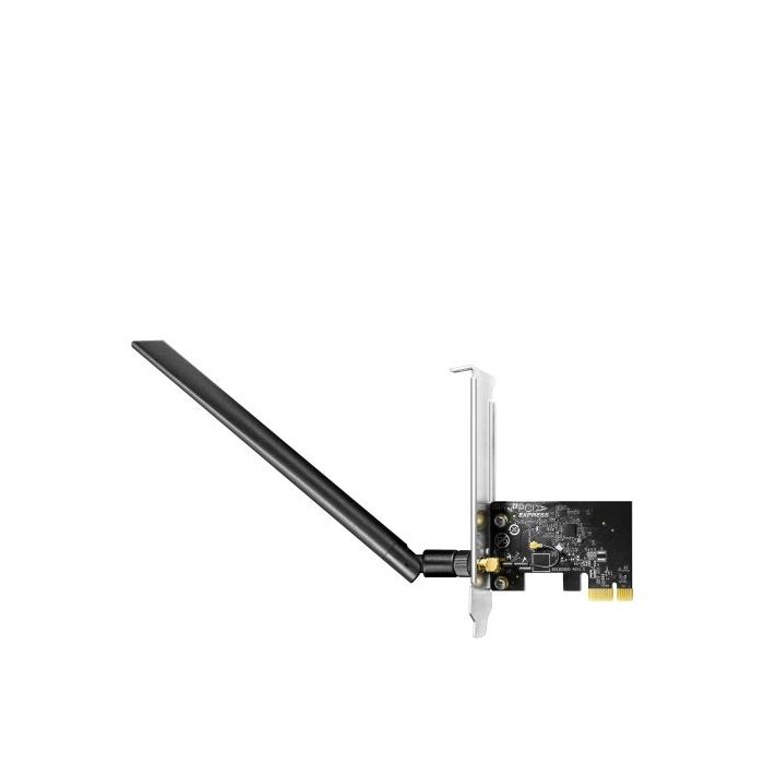 Cudy AC650 Adaptador de Red PCIe - Doble Banda - Antena Wi-Fi 5 Desmontable - Velocidad hasta 433Mbps - 72.5x45x11.6mm - Color Negro