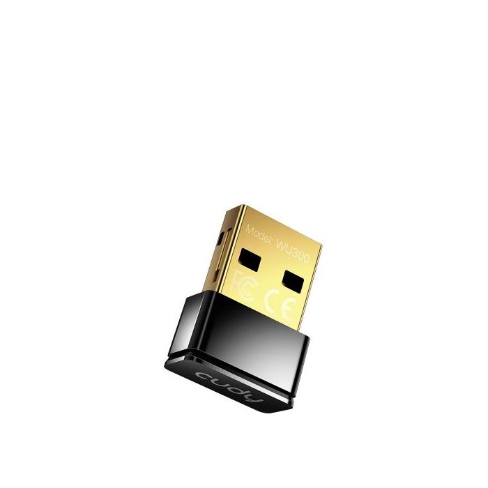 Cudy AX300 Adaptador USB Nano Inalambrico - Wi-Fi 6 - Universal - Velocidad hasta 286Mbps - 20x15x8mm - Color Negro