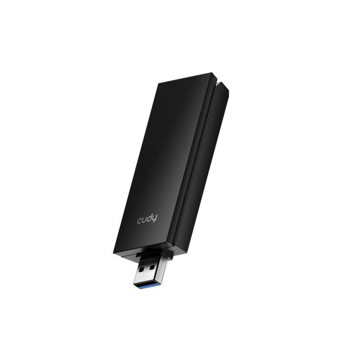 Cudy AX5400 Adaptador USB 3.0 Tribanda - Wi-Fi 7 de Alta Ganancia - Velocidad hasta 2882Mbps - 29.9x13.2x88.8mm - Color Negro