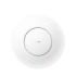 Cudy BE11000 Punto de Acceso para Techo - Tribanda hasta 7Gbps - WiFi 7 - Cobertura 140m2 - hasta 300 Dispositivos - PoE Pasivo - Autoreinicio - GbE Blindado - 231.9x231.9x57.1mm - Color Blanco