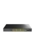 Cudy Switch 28 Puertos - Capacidad Conmutacion 56Gbps - 24x RJ45 PoE+ - 2x RJ45 GbE - 2x Gigabit SFP - Reinicio Automatico - Vigilancia IGMP - Prevencion de Bucles - 440x220x44mm - Color Negro