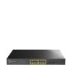 Cudy Switch Administrado de 18 Puertos - Capacidad Conmutacion 36Gbps - 16x RJ45 PoE+ - 2x Gigabit SFP - Reinicio Automatico - Vigilancia IGMP - Prevencion de Bucles - 440x220x44mm - Color Negro