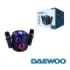 Daewoo DW3008 Altavoz Karaoke Portatil Bluetooth 5.4 de 15W - 2 Microfonos Inalambricos - Luces LED - Radio FM - USB/SD/Aux - Bateria 1800mAh - Carga USB‑C - Asa de Transporte y Soporte para Movil - Color Negro