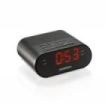 Daewoo Radio Reloj Despertador AM/FM - Cable 1.5m - Pantalla LED - Jack 3.5mm - 131x120x58mm - Color Negro