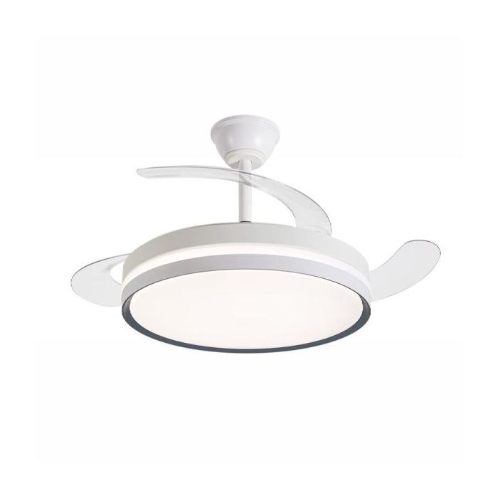 Daewoo Ventilador de Techo de 106cm - 30W - Aspas Retractiles - Luz LED Integrada - Incluye Kit de Instalacion - Temporizador - 6 Velocidades - Funcion Reversible - Color Blanco
