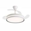 Daewoo Ventilador de Techo de 106cm - 30W - Aspas Retractiles - Luz LED Integrada - Incluye Kit de Instalacion - Temporizador - 6 Velocidades - Funcion Reversible - Color Blanco