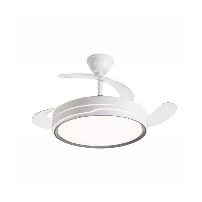 Daewoo Ventilador de Techo de 106cm - 30W - Aspas Retractiles - Luz LED Integrada - Incluye Kit de Instalacion - Ultra Silencioso - Temporizador - 6 Velocidades - Funcion Reversible - Color Blanco