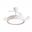 Daewoo Ventilador de Techo de 106cm - 30W - Aspas Retractiles - Luz LED Integrada - Incluye Kit de Instalacion - Ultra Silencioso - Temporizador - 6 Velocidades - Funcion Reversible - Color Blanco