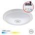 Elbat Aplique de Superficie LED 12W - 1200Lm - Selector 3 Temperaturas - Sensor de Luz Ambiental - Temporizador - Color Blanco