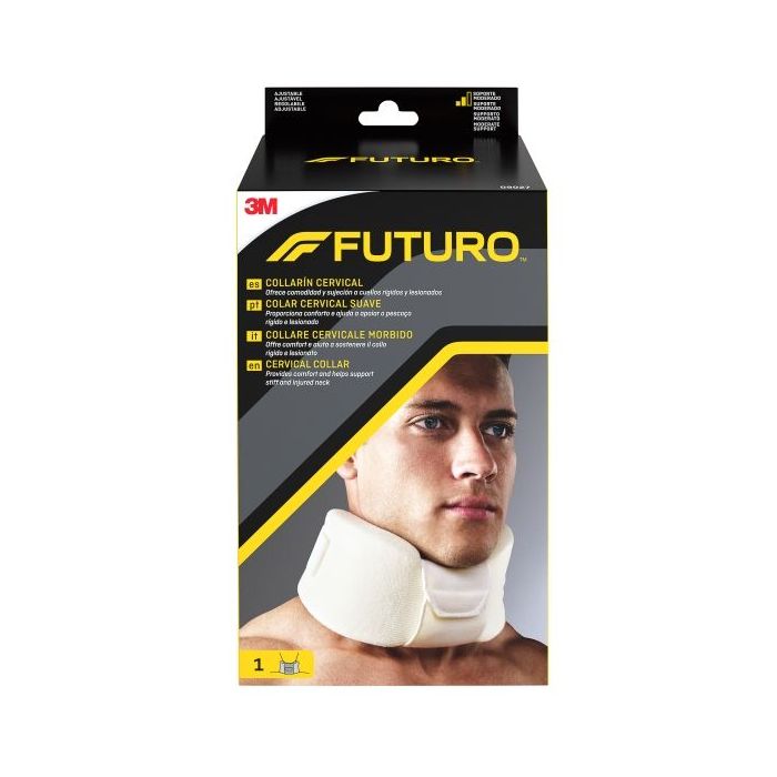 Futuro Collarin Cervical - Ajustable (6.35-12.7cm) - Transpirable - Ergonomico - Color Blanco