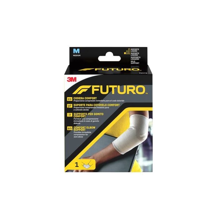 Futuro Comfort Codera - Talla M (25.4 - 27.9cm) - Transpirable - Elastico - Anatomico - Color Gris