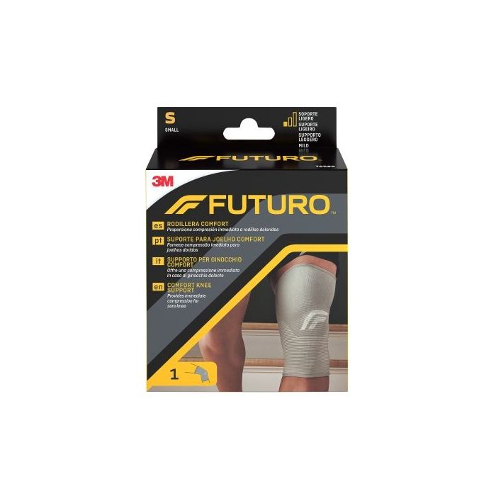 Futuro Comfort Rodillera - Talla S (30.5 - 36.8cm) - Transpirable - Elastico - Color Gris